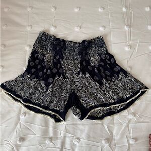 Patrons of Peace Navy and White Shorts with Bohemian Flair